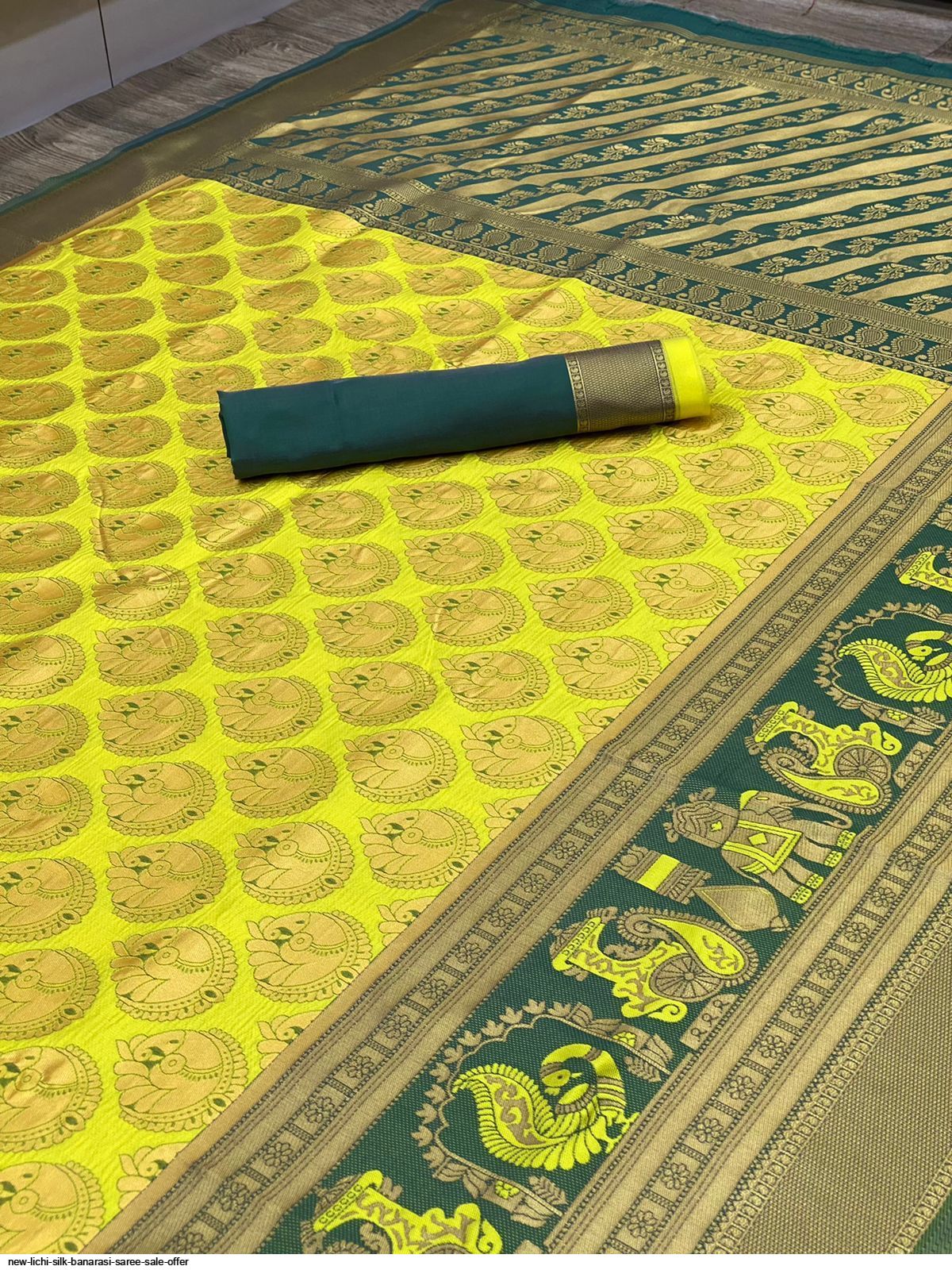 NEW LICHI SILK BANARASI SAREE SALE OFFER E