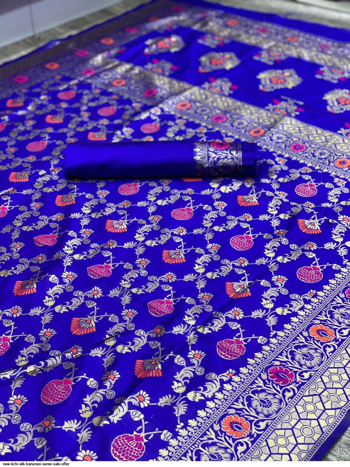NEW LICHI SILK BANARASI SAREE SALE OFFER H