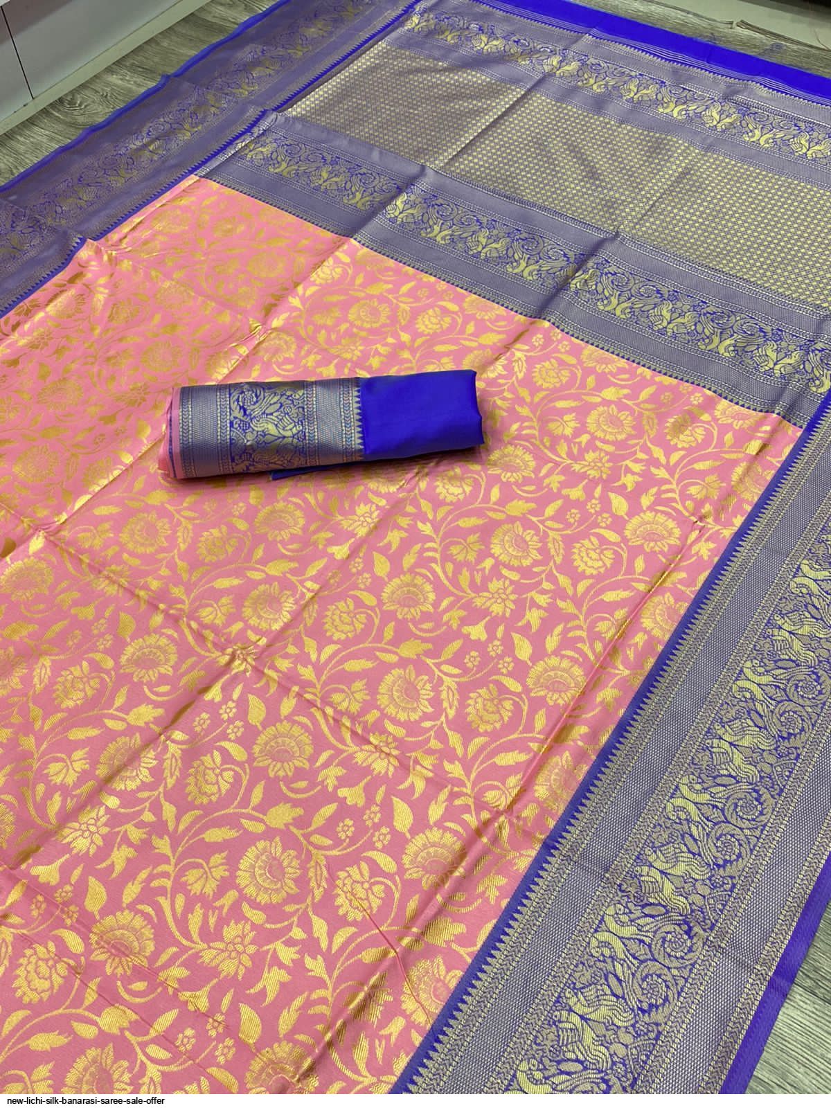 NEW LICHI SILK BANARASI SAREE SALE OFFER A
