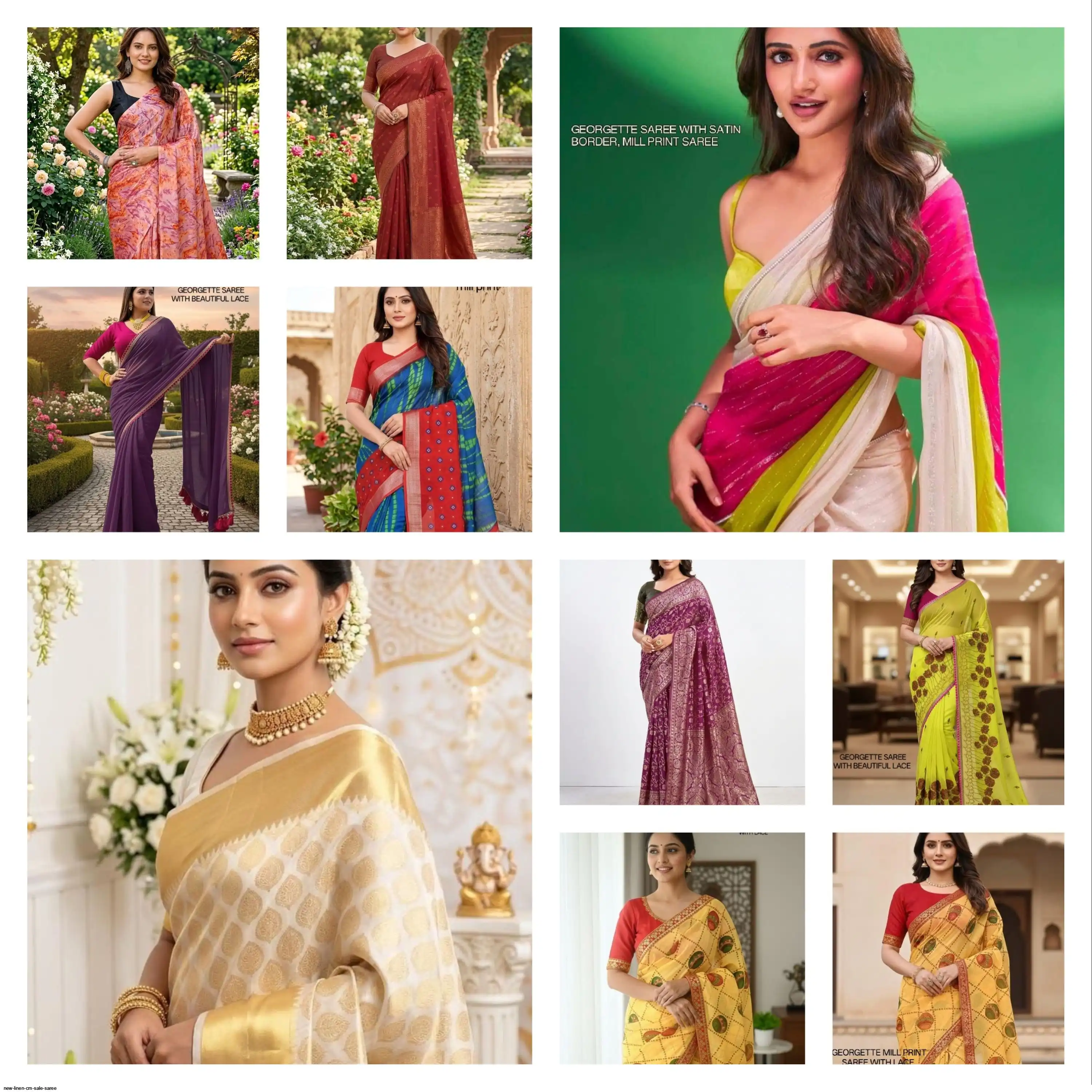 NEW LINEN CM SALE SAREE