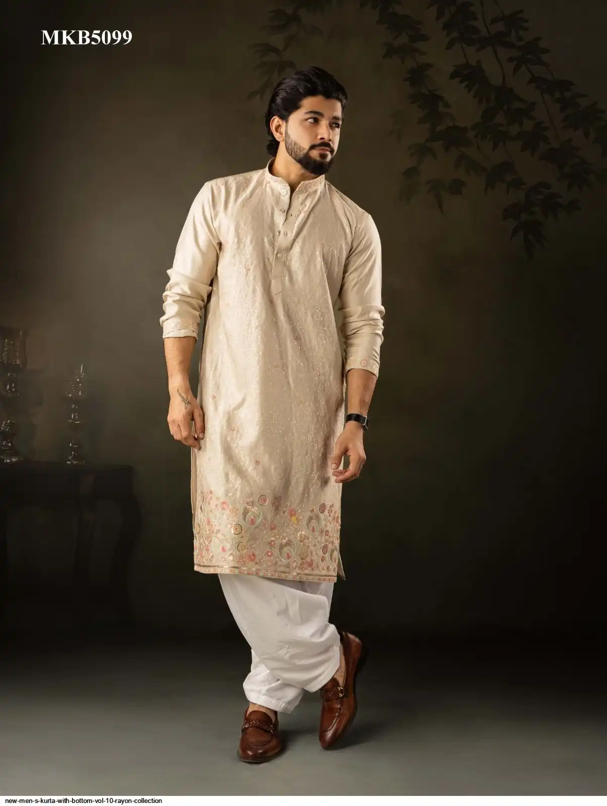 NEW MEN S KURTA WITH BOTTOM VOL 10 RAYON COLLECTION MKB5099
