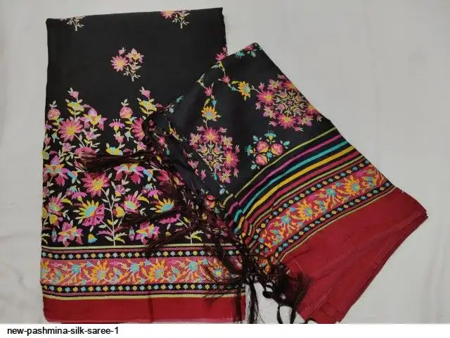 NEW PASHMINA SILK SAREE 1