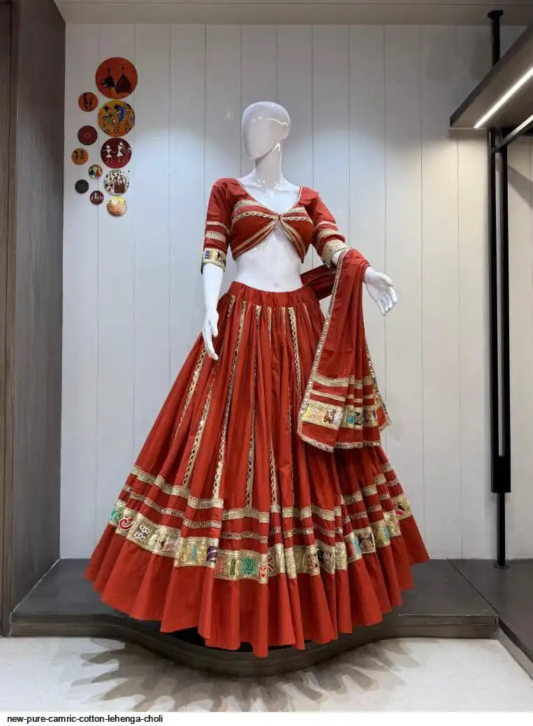 NEW PURE CAMRIC COTTON LEHENGA CHOLI 3
