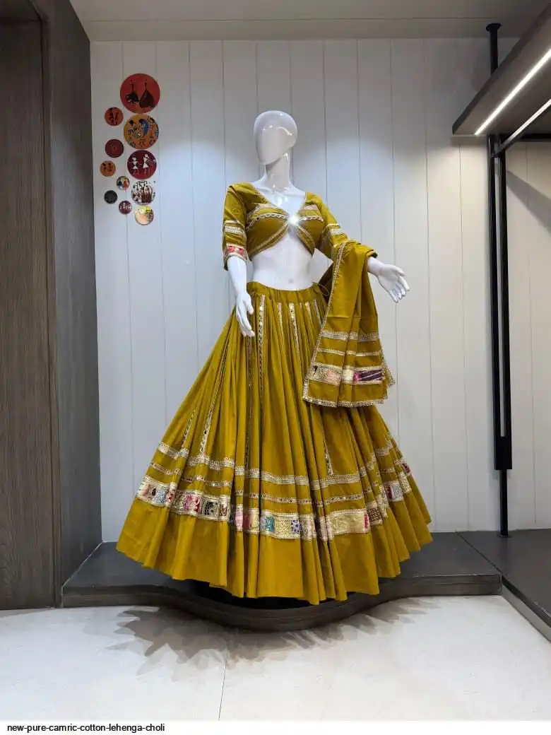 NEW PURE CAMRIC COTTON LEHENGA CHOLI 4