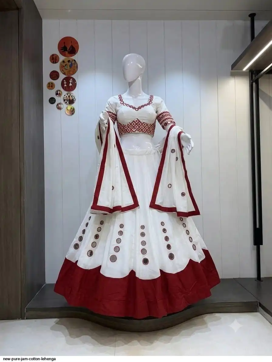 NEW PURE JAM COTTON LEHENGA 3