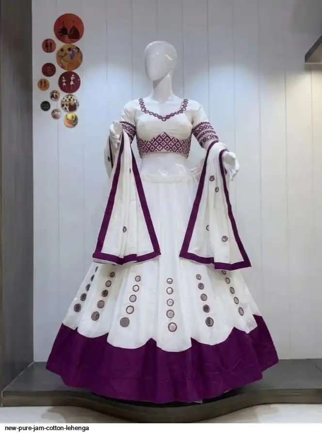 NEW PURE JAM COTTON LEHENGA 2