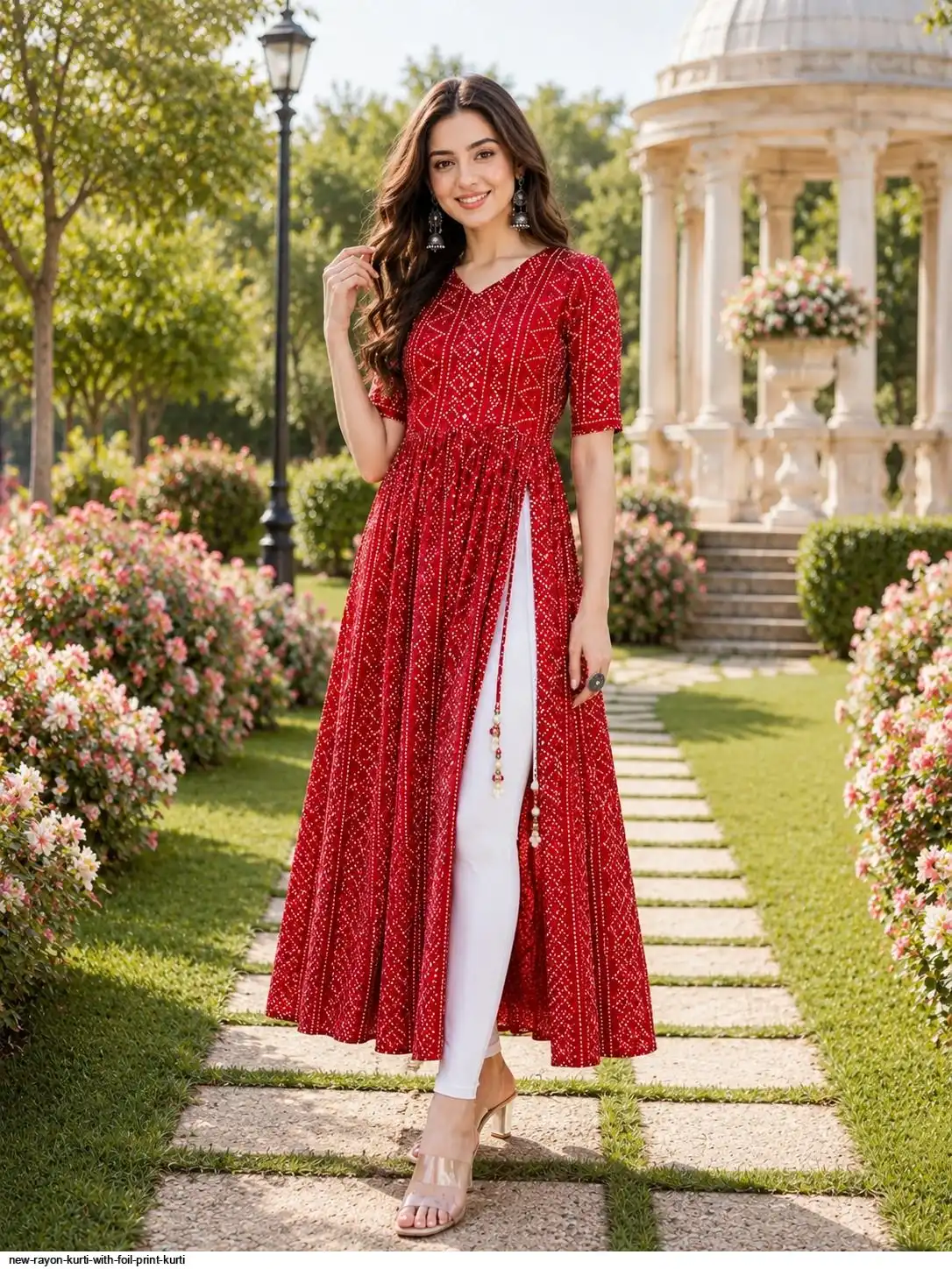 NEW RAYON KURTI WITH FOIL PRINT KURTI 4