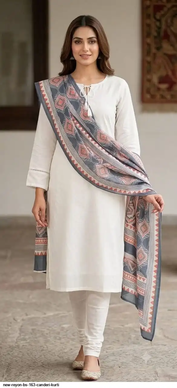 NEW REYON BS 163 CANDERI KURTI 2