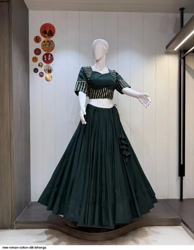 NEW ROMAN COTTON SILK LEHENGA 3