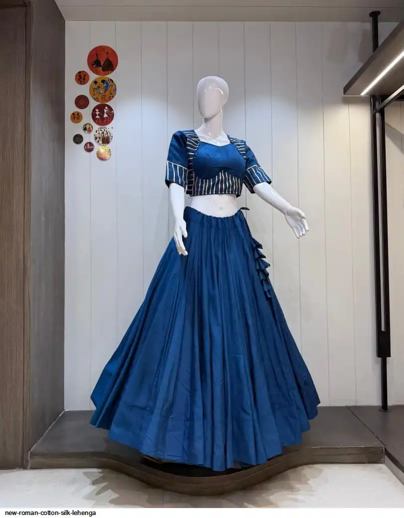 NEW ROMAN COTTON SILK LEHENGA 1