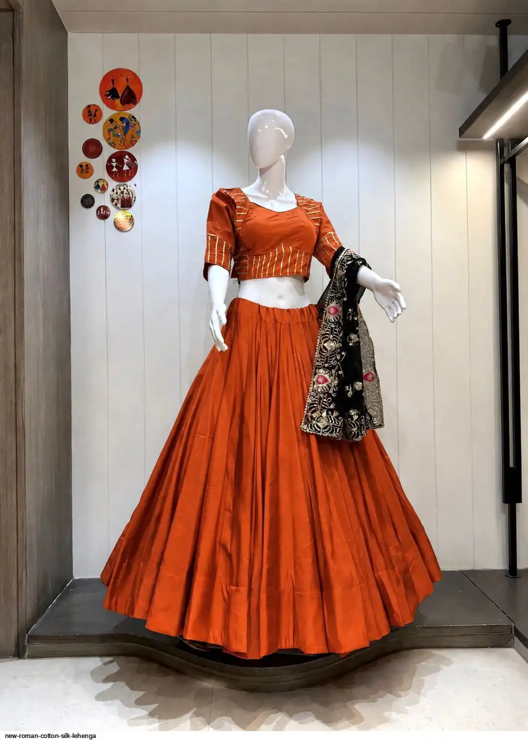 NEW ROMAN COTTON SILK LEHENGA 4