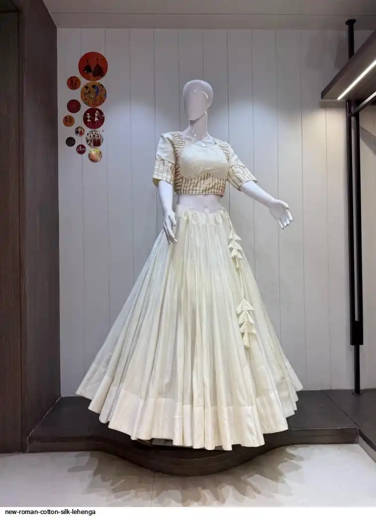 NEW ROMAN COTTON SILK LEHENGA 11