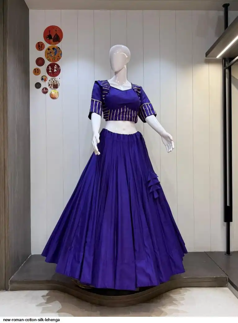NEW ROMAN COTTON SILK LEHENGA 6
