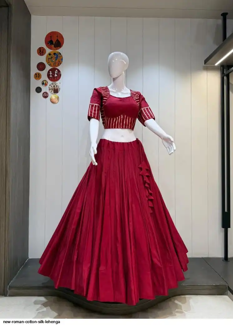 NEW ROMAN COTTON SILK LEHENGA 7