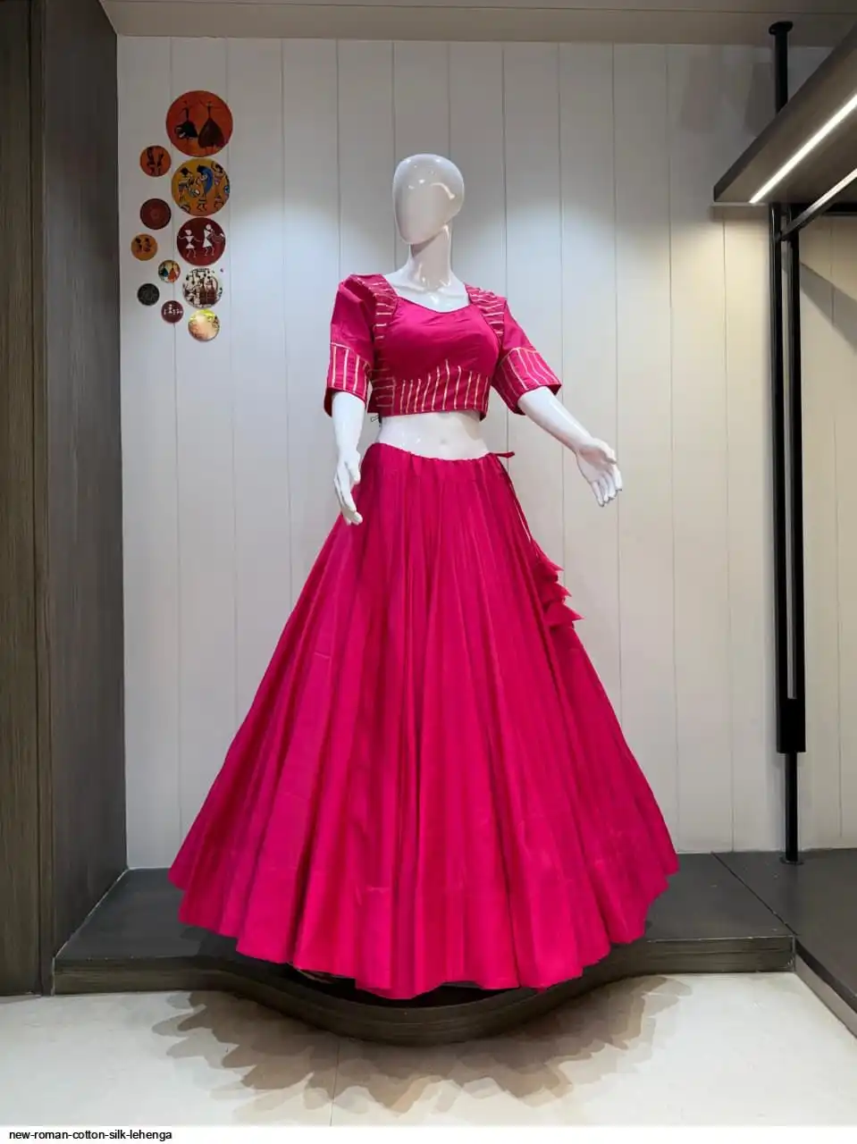 NEW ROMAN COTTON SILK LEHENGA 8