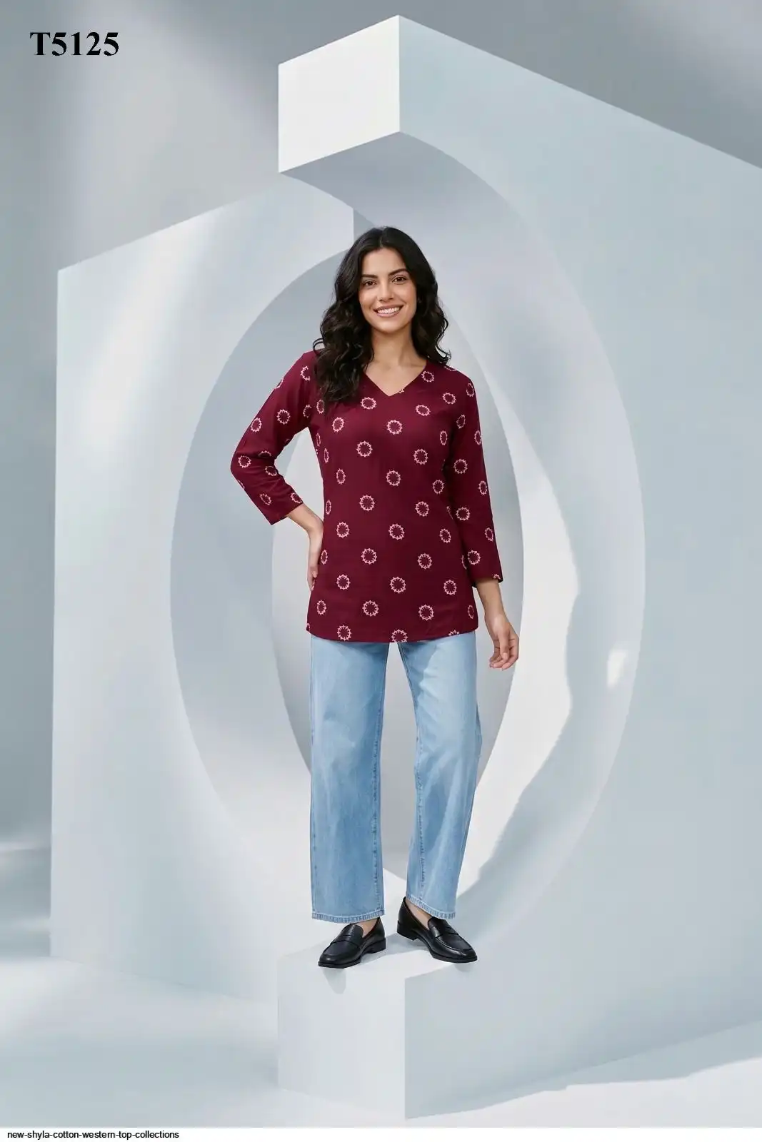 NEW SHYLA COTTON WESTERN TOP COLLECTIONS T5125