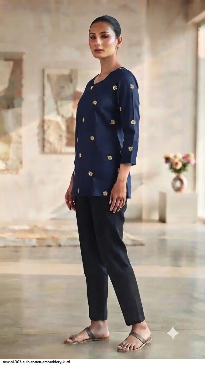 NEW SI 363 SULB COTTON EMBROIDERY KURTI 2