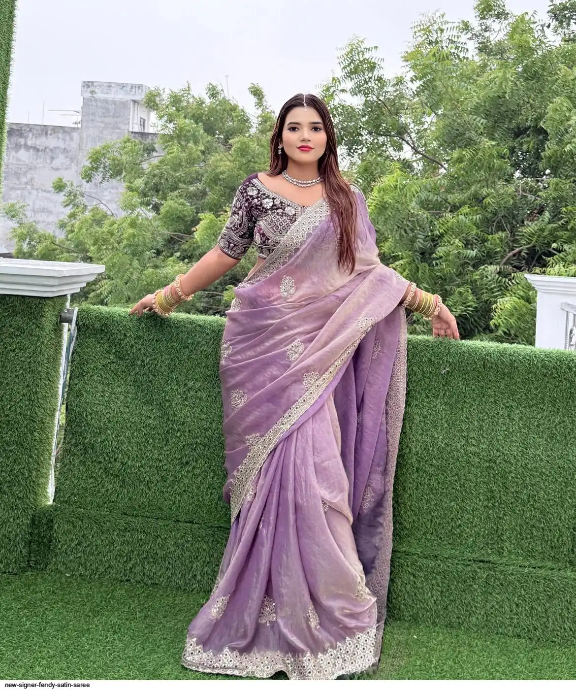 DIXITA SIGNER FENDY SATIN SAREE 2