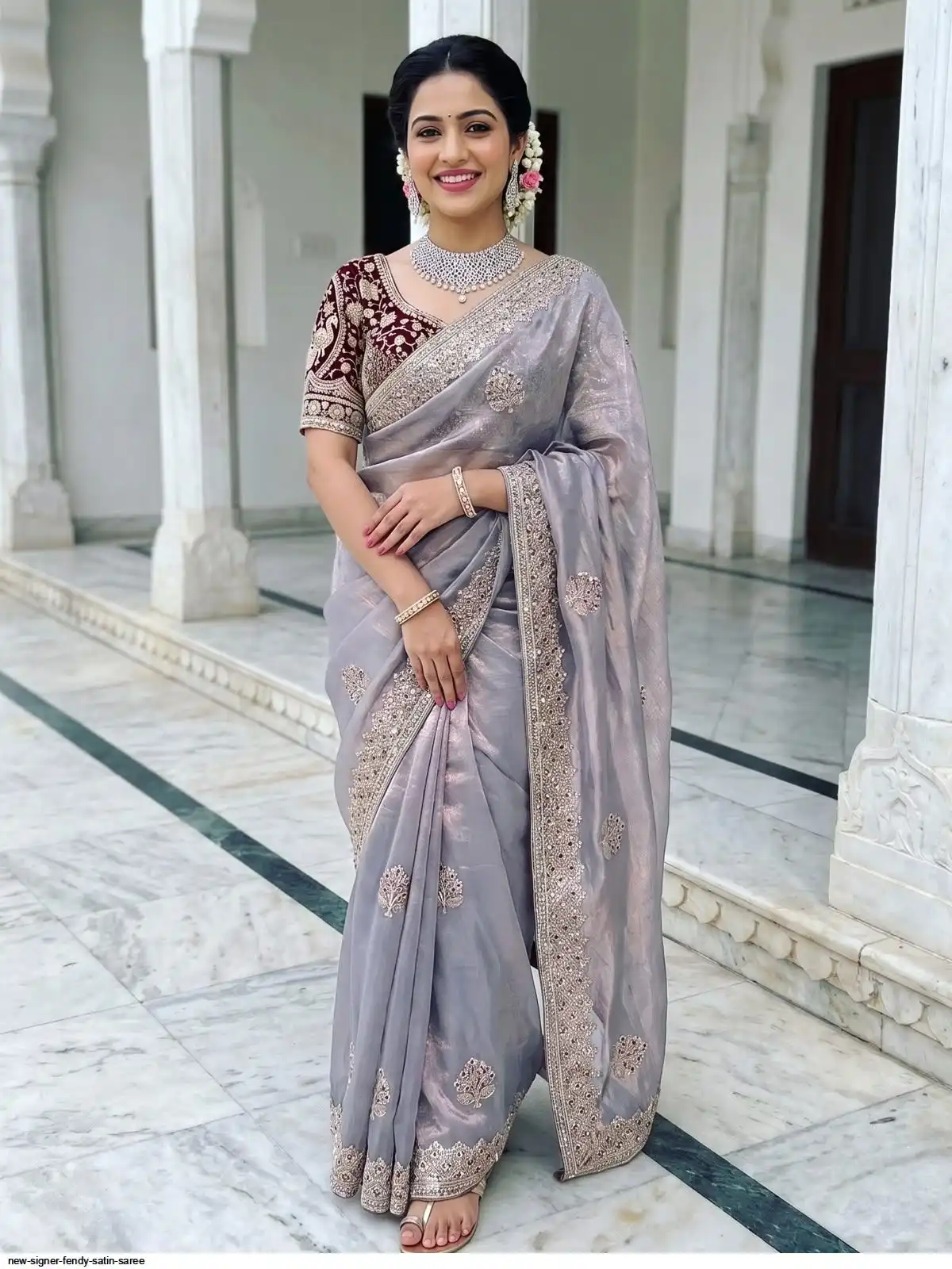 DIXITA SIGNER FENDY SATIN SAREE 3