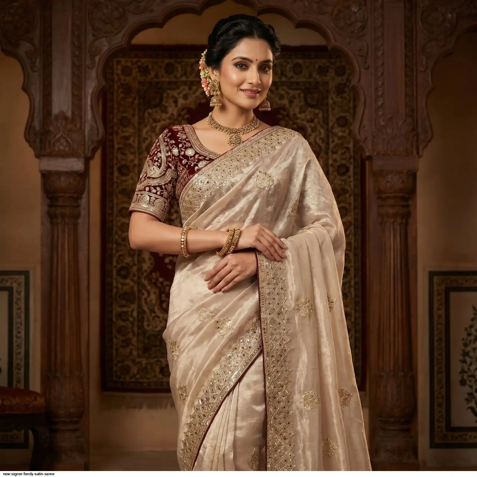 DIXITA SIGNER FENDY SATIN SAREE 4