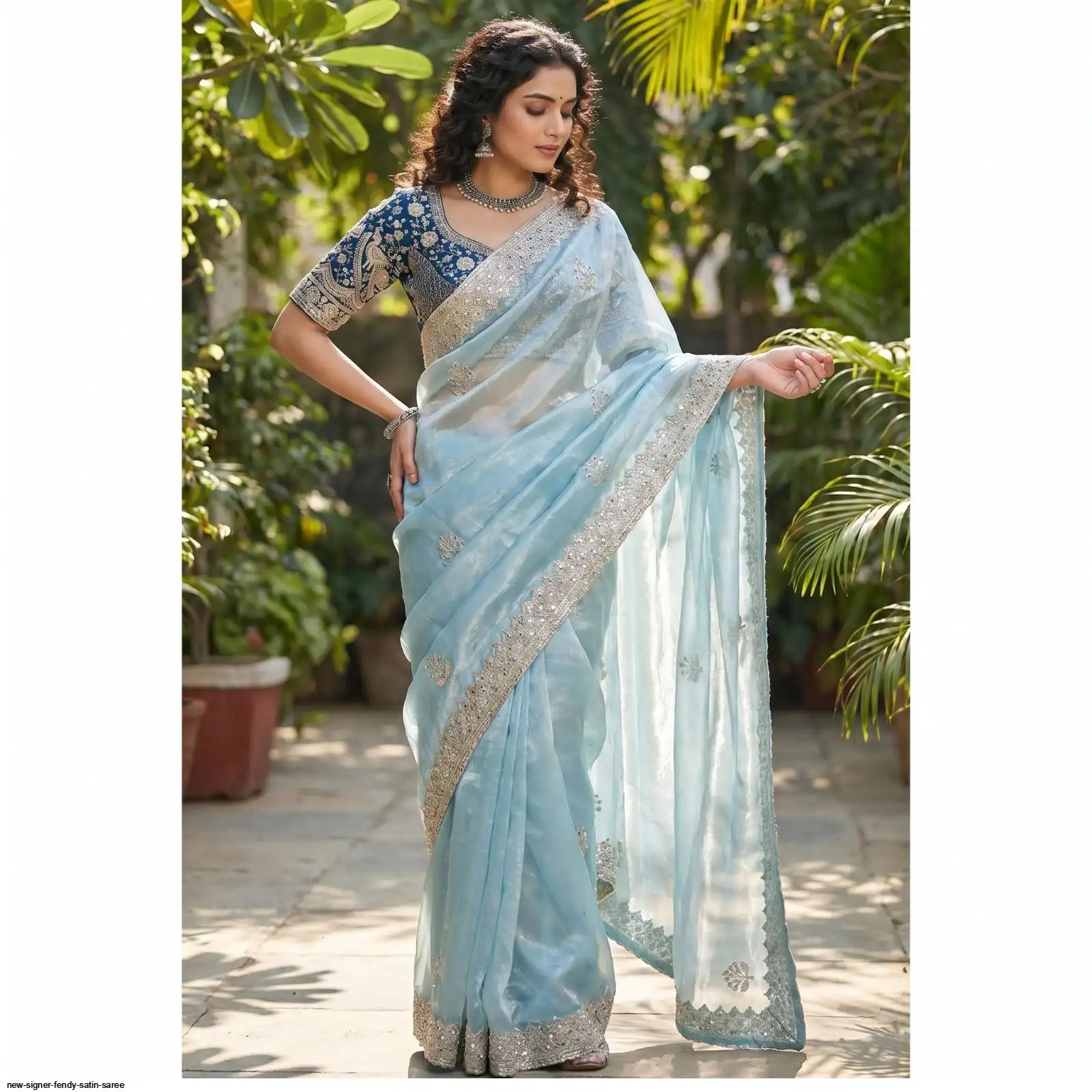 DIXITA SIGNER FENDY SATIN SAREE 5