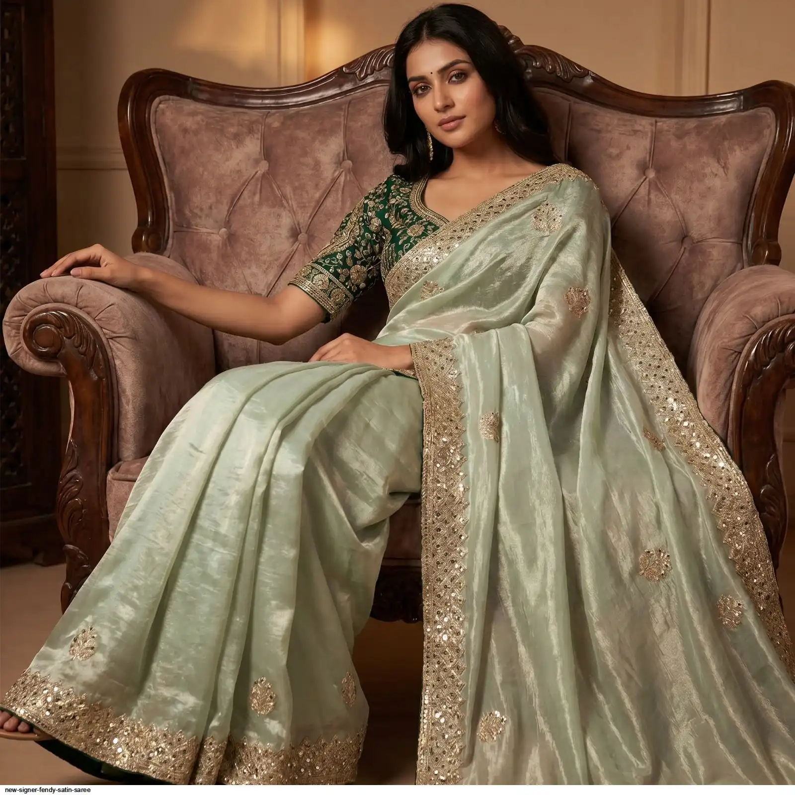 DIXITA SIGNER FENDY SATIN SAREE 6