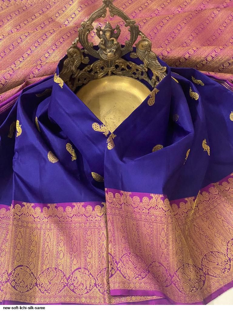 NEW SOFT LICHI SILK SAREE