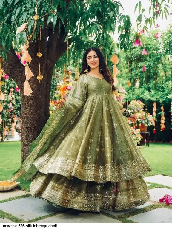 NEW SSR 526 SILK LEHENGA CHOLI B