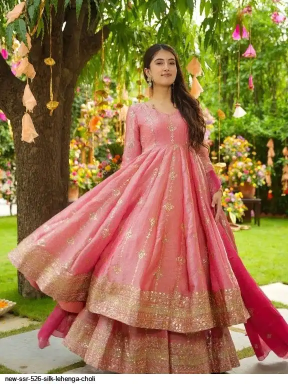 NEW SSR 526 SILK LEHENGA CHOLI A