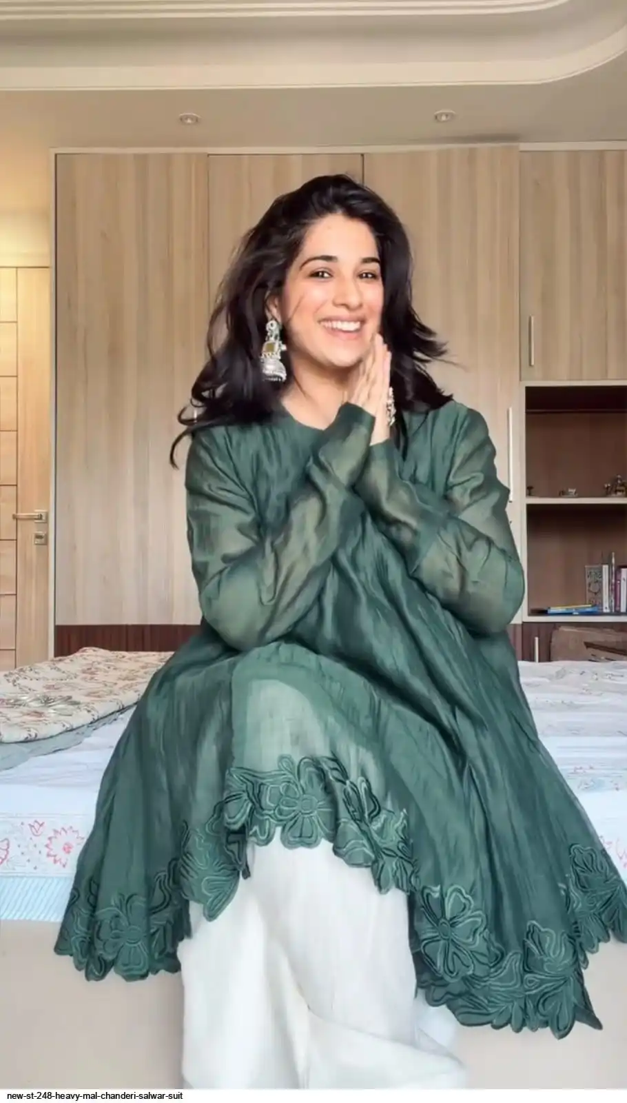 NEW ST 248 HEAVY MAL CHANDERI SALWAR SUIT 1