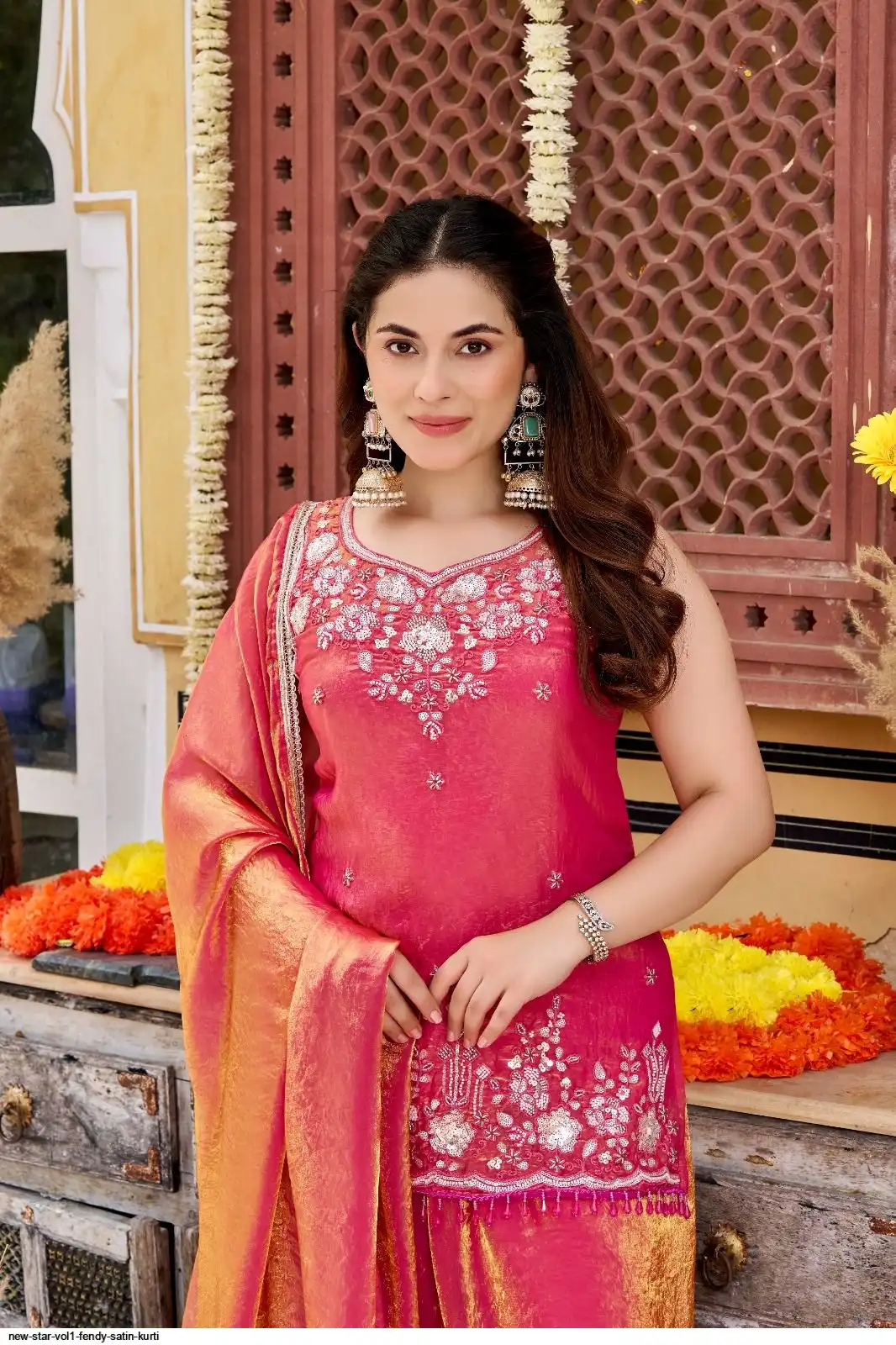 NEW STAR VOL1 FENDY SATIN KURTI 2