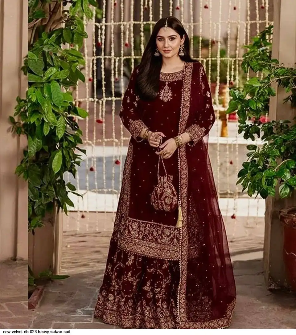 NEW VELVET DB 023 HEAVY SALWAR SUIT 4