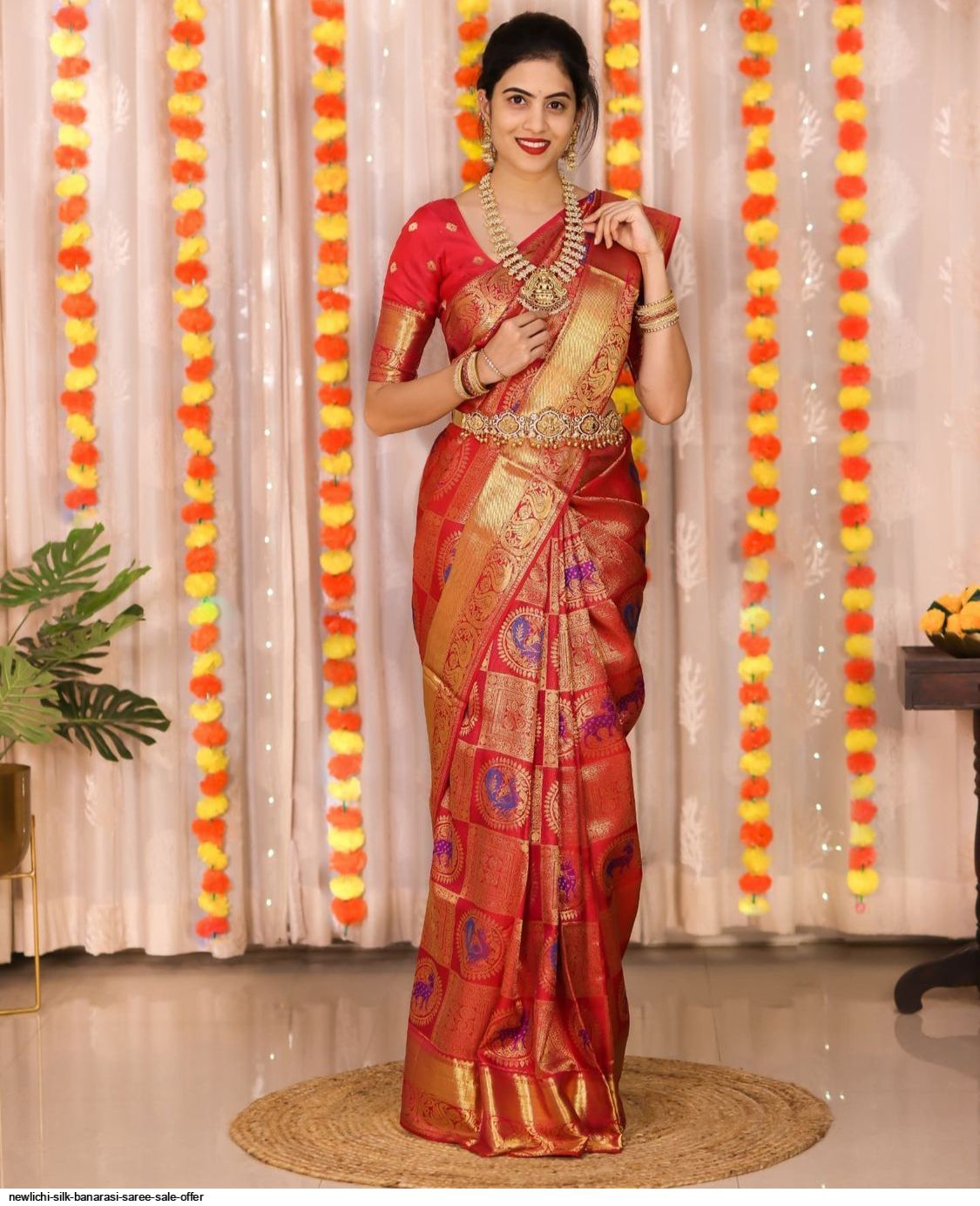 NEW DESIGNER LICHI SILK BANARASI SAREE SALE OFFER I