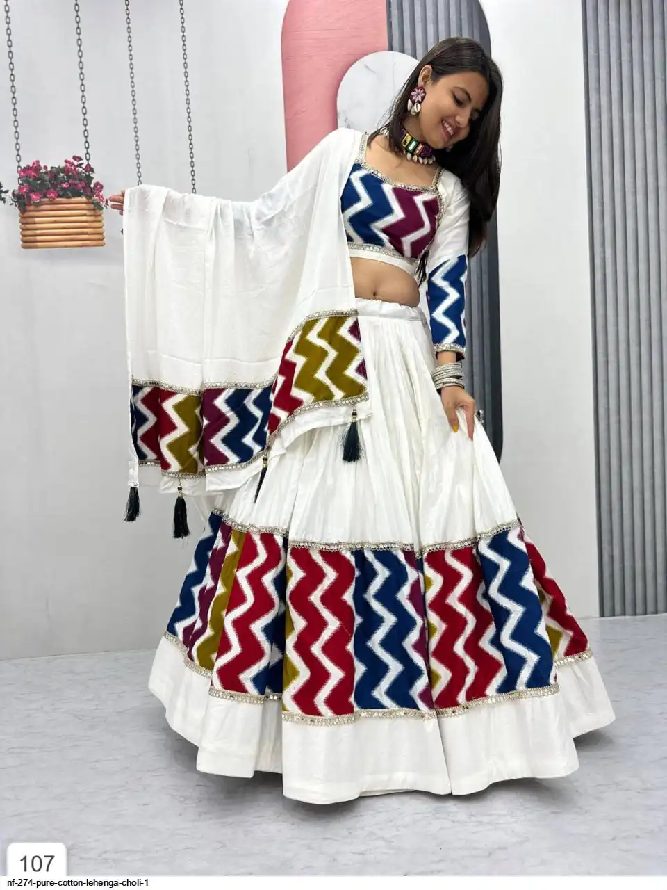 NF 274 PURE COTTON LEHENGA CHOLI 1 B