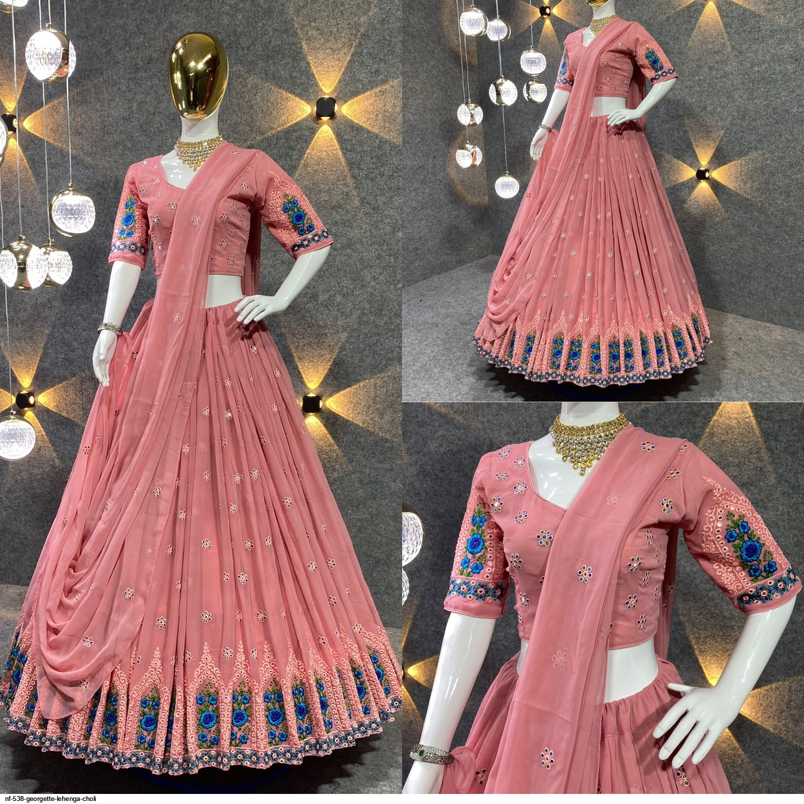 Georgette Stitched Bridal Lehenga Choli, Size: Free Size at Rs 1799 in  Ankleshwar