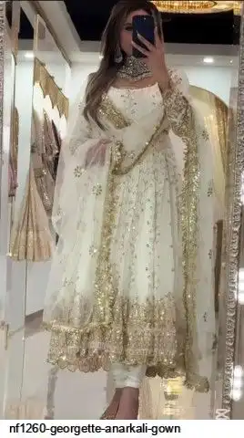 NF1260 GEORGETTE ANARKALI GOWN B