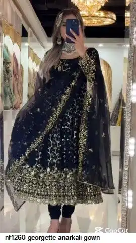 NF1260 GEORGETTE ANARKALI GOWN C