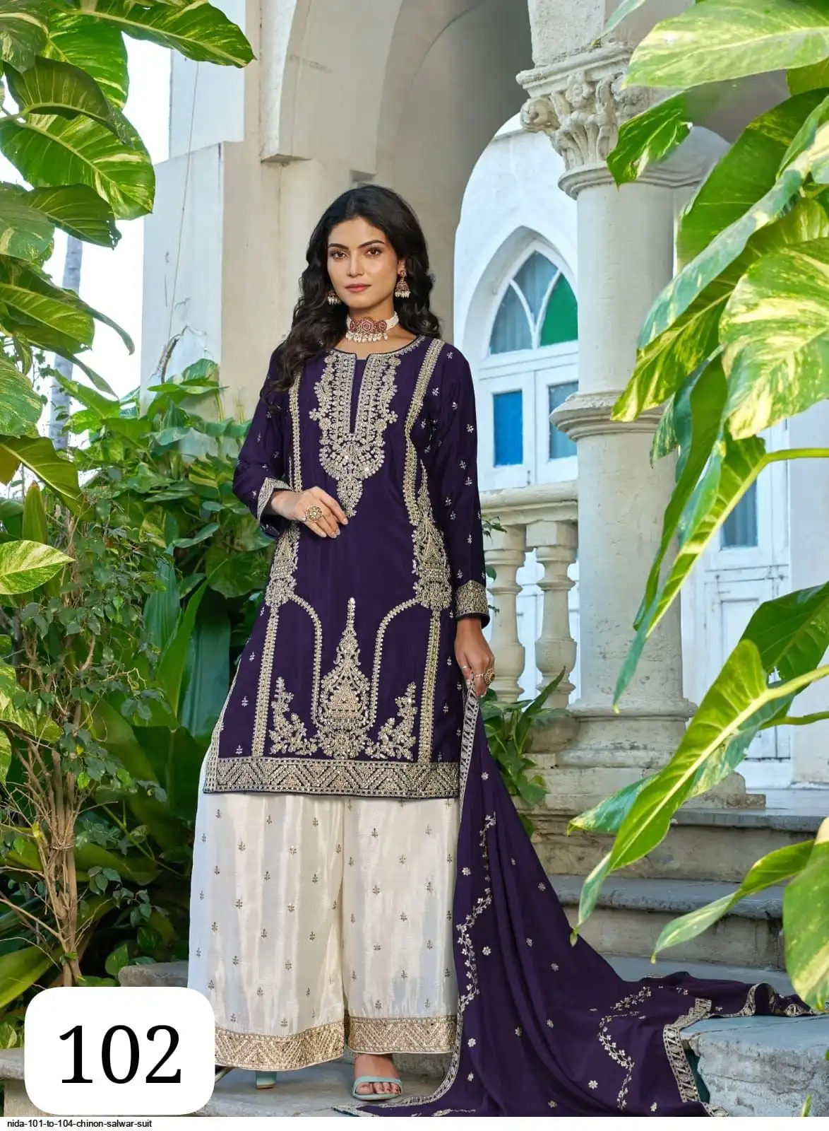 NIDA 101 TO 104 CHINON SALWAR SUIT 102