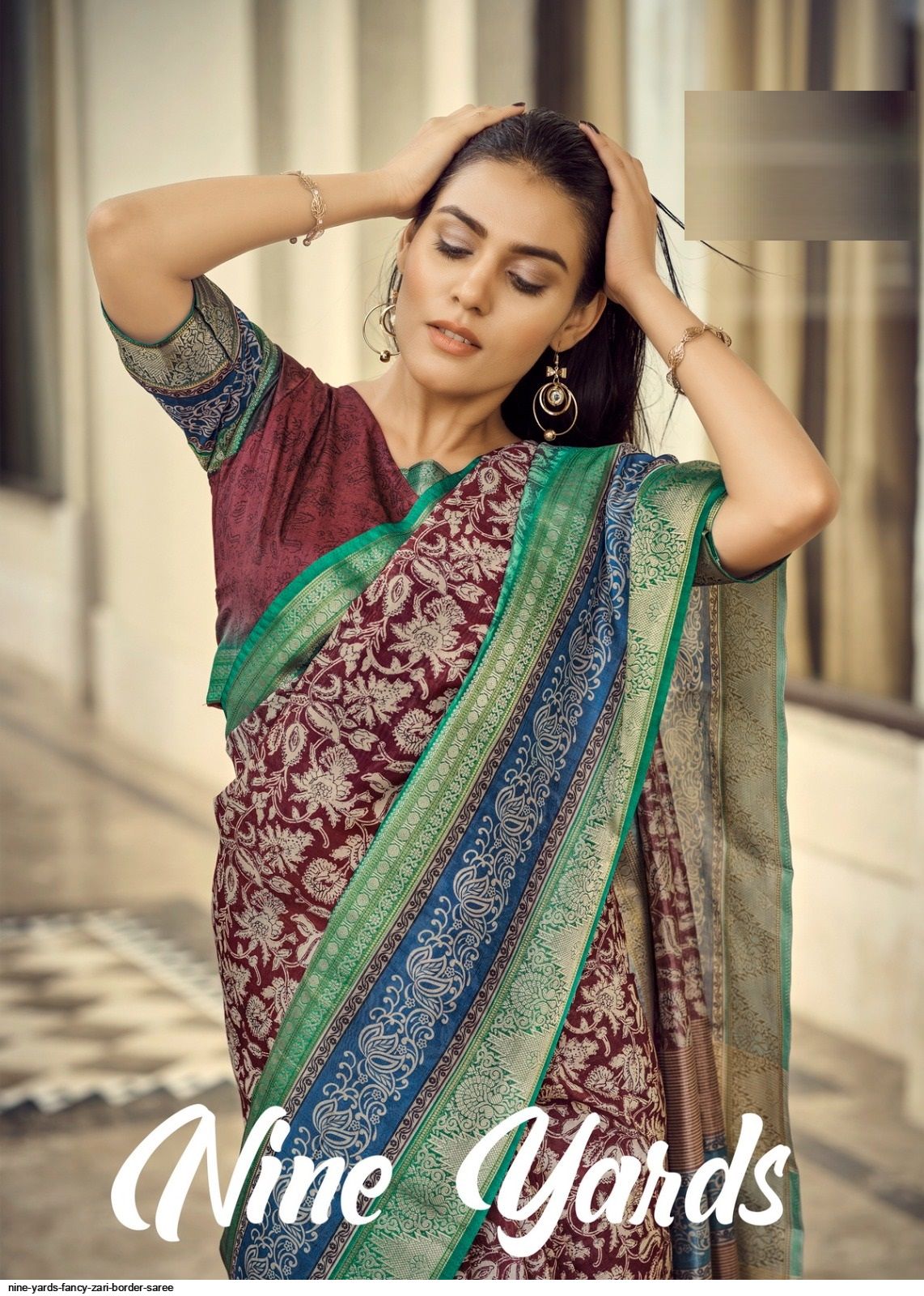 NINE YARDS FANCY ZARI BORDER SAREE