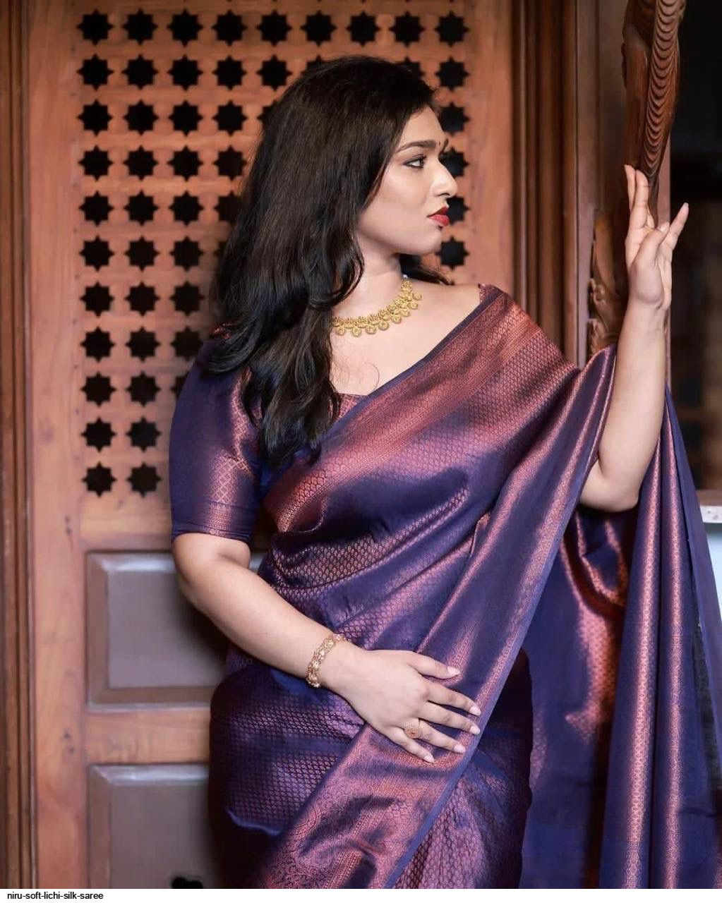 NIRU SOFT LICHI SILK SAREE