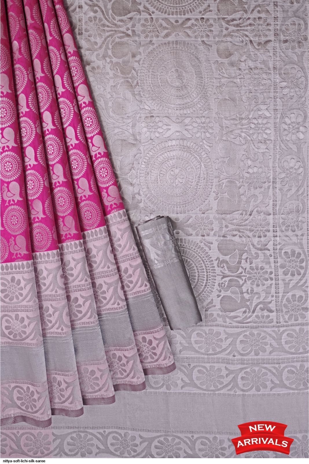 NITTYA SOFT LICHI SILK SAREE B