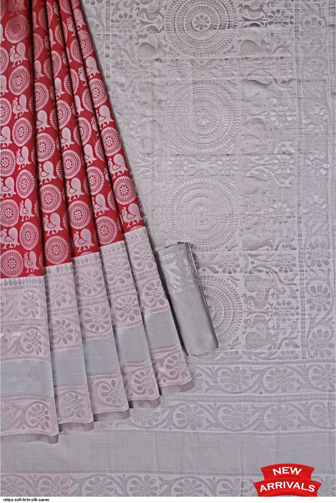 NITTYA SOFT LICHI SILK SAREE A