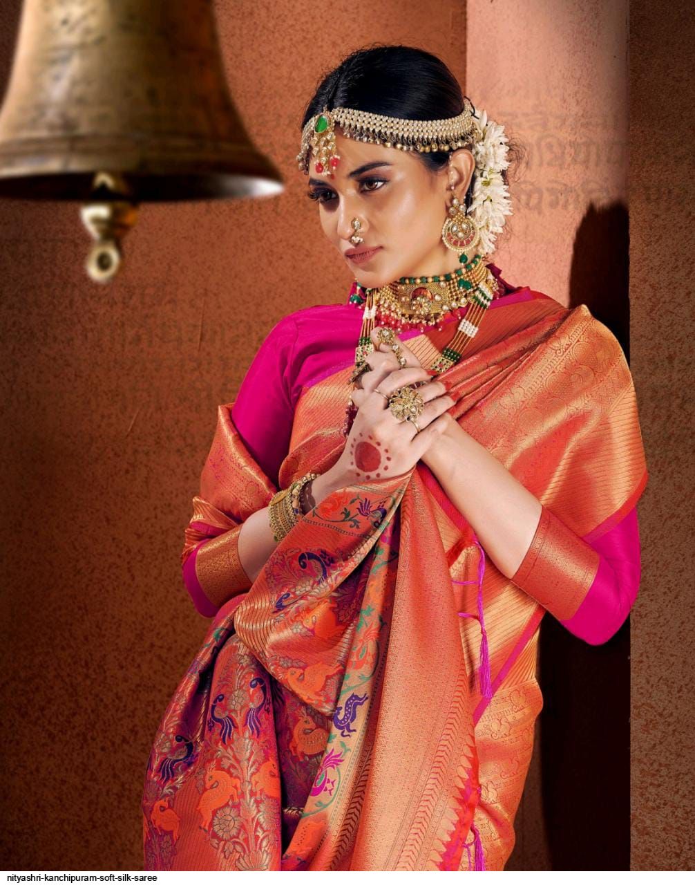 Buy Kancheepuram Silk Sarees Online, Buy Kanjeevaram Wedding Saree – Page 4  – Pulimoottil Online