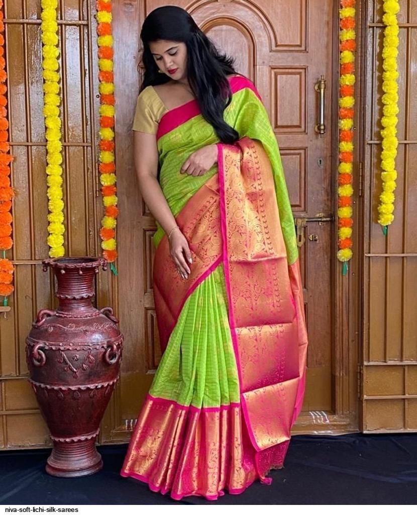 NIVA SOFT LICHI SILK SAREES B