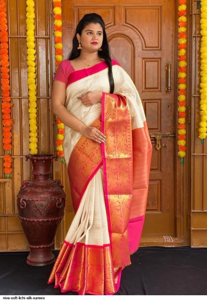 NIVA SOFT LICHI SILK SAREES A