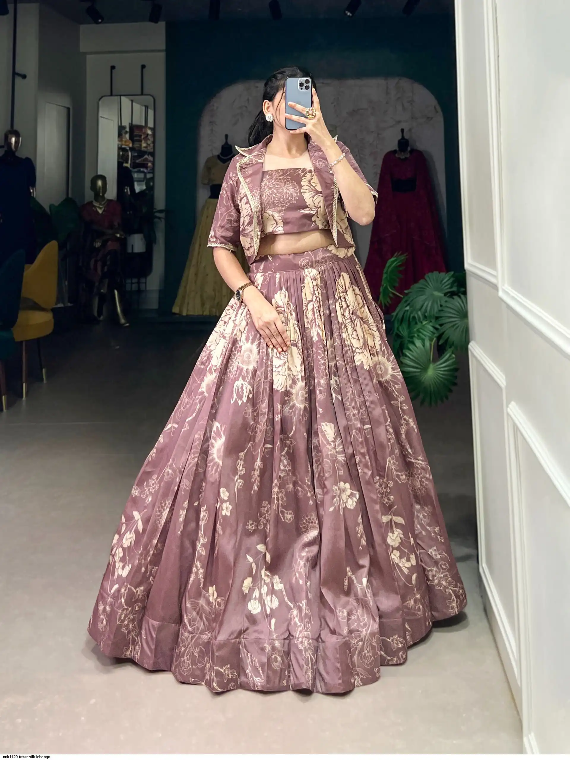 NNK1129 TASAR SILK LEHENGA 2
