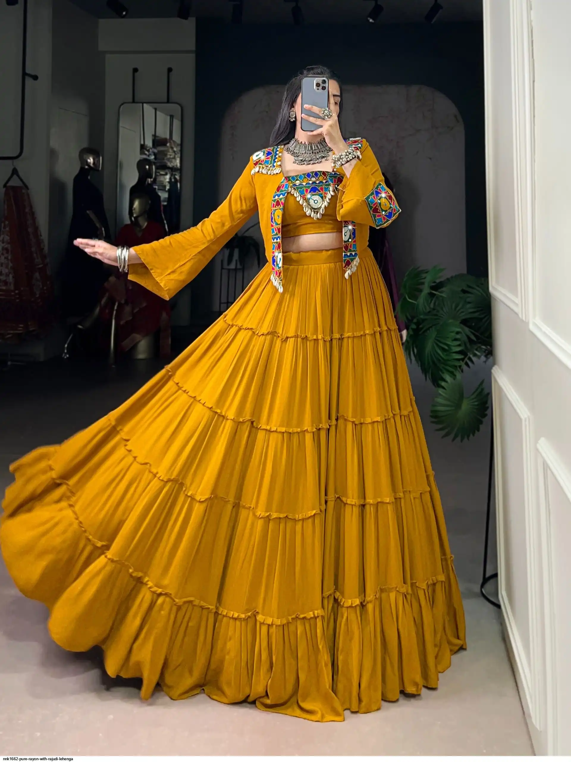 NNK1662 PURE RAYON WITH RAJUDI LEHENGA 1