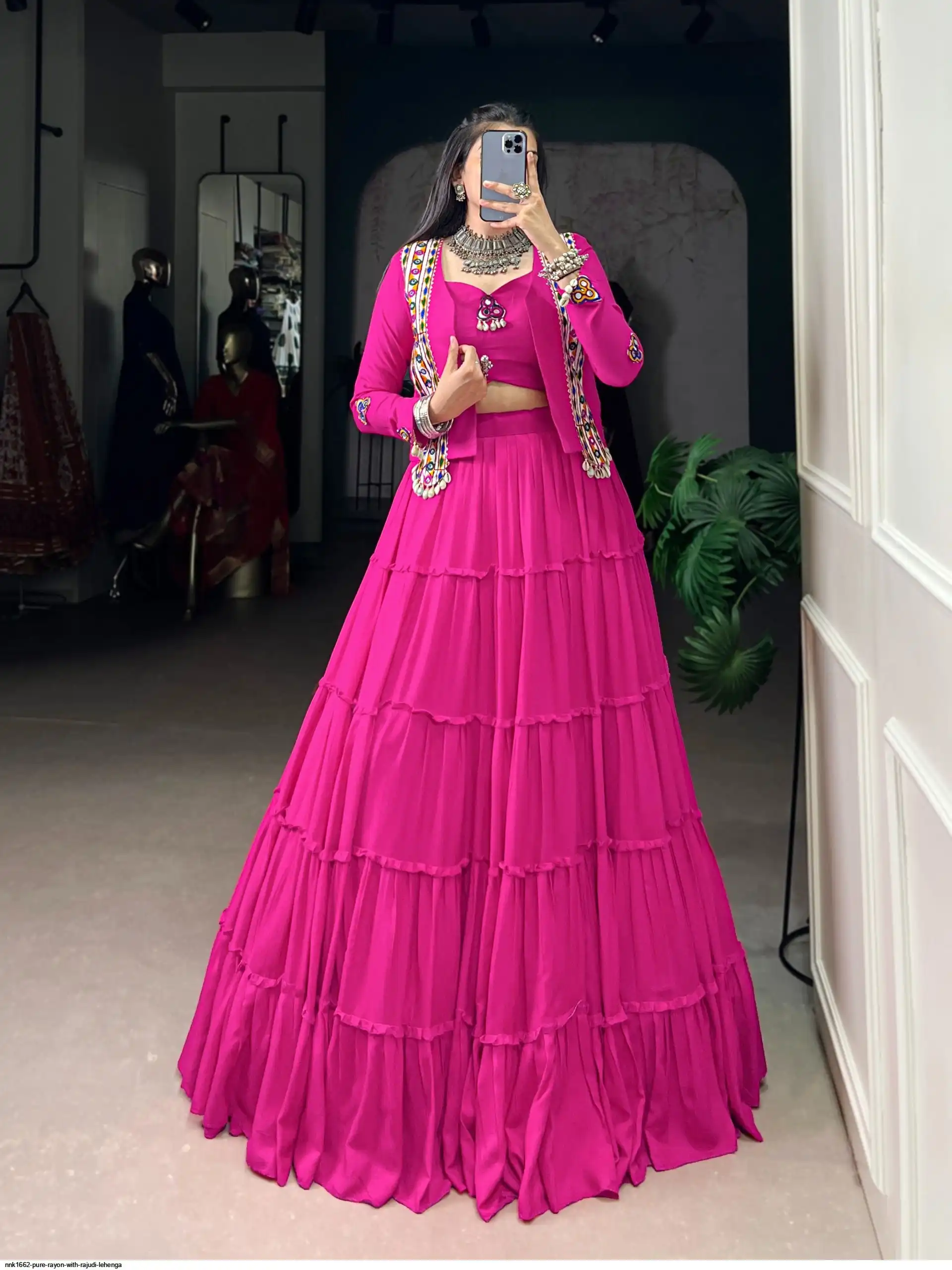 NNK1662 PURE RAYON WITH RAJUDI LEHENGA 2