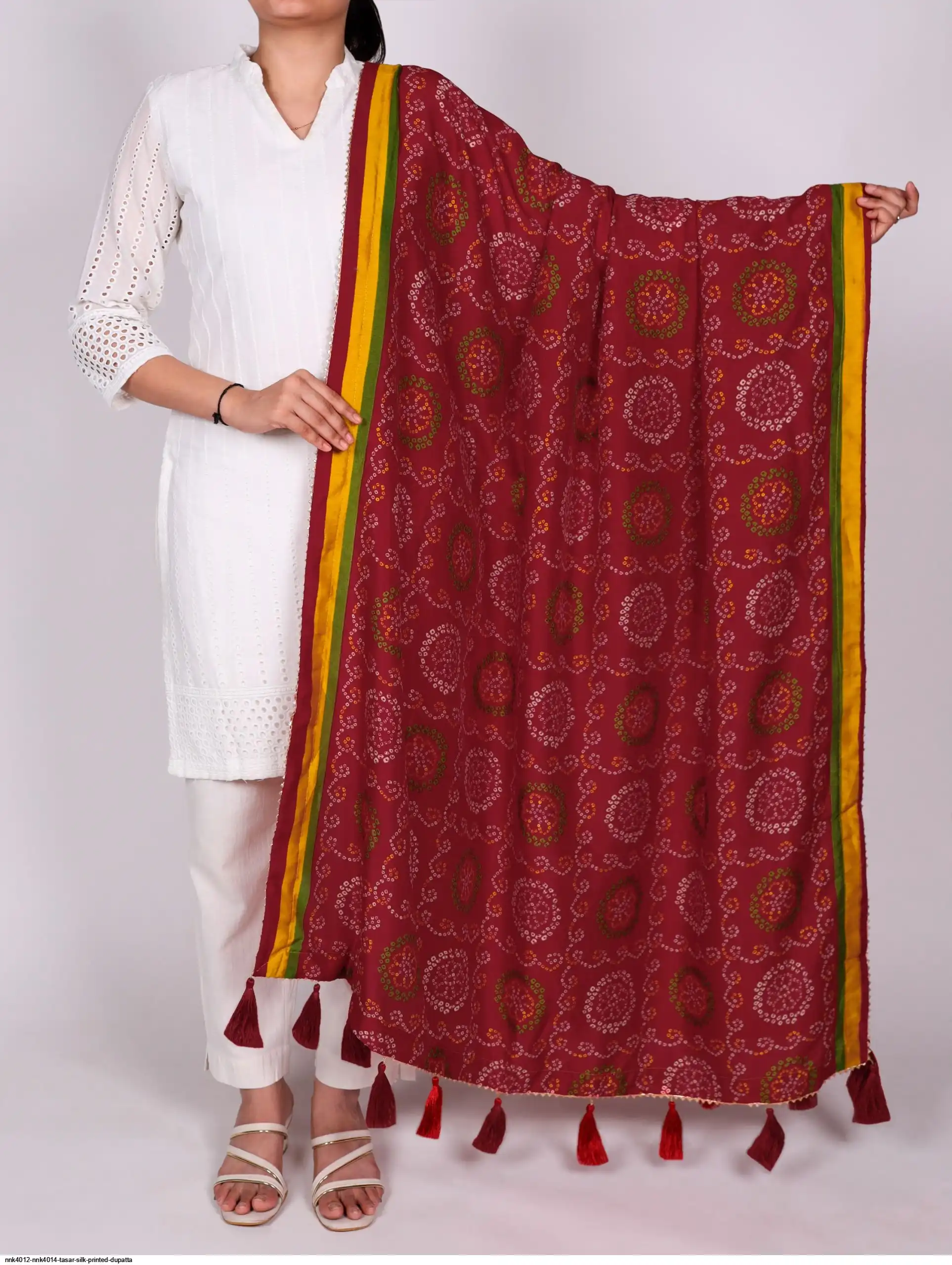 NNK4012 NNK4014 TASAR SILK PRINTED DUPATTA 17