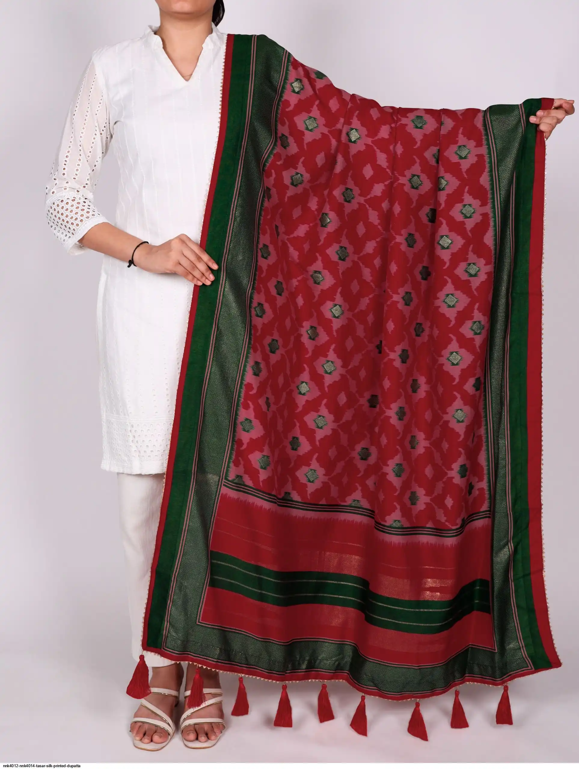 NNK4012 NNK4014 TASAR SILK PRINTED DUPATTA 18